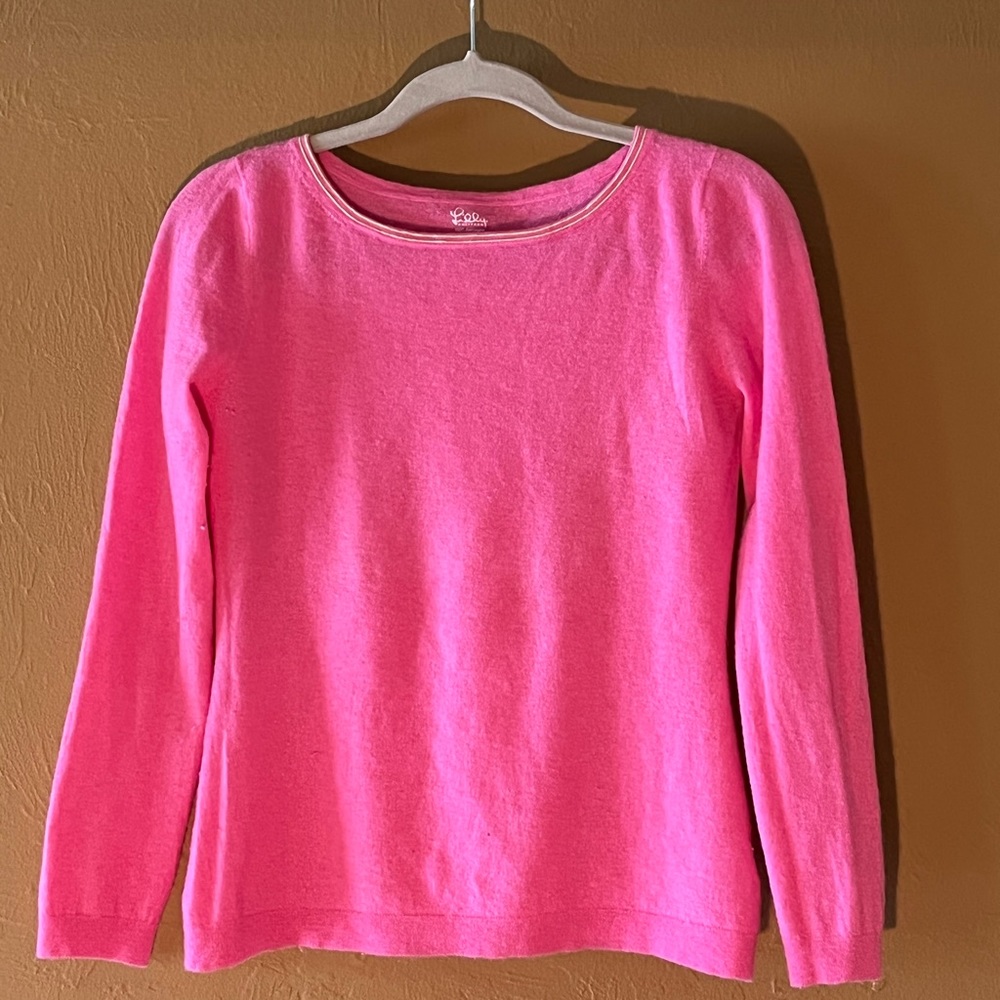 Lilly Pulitzer Pink Cashmere Sweater Medium
